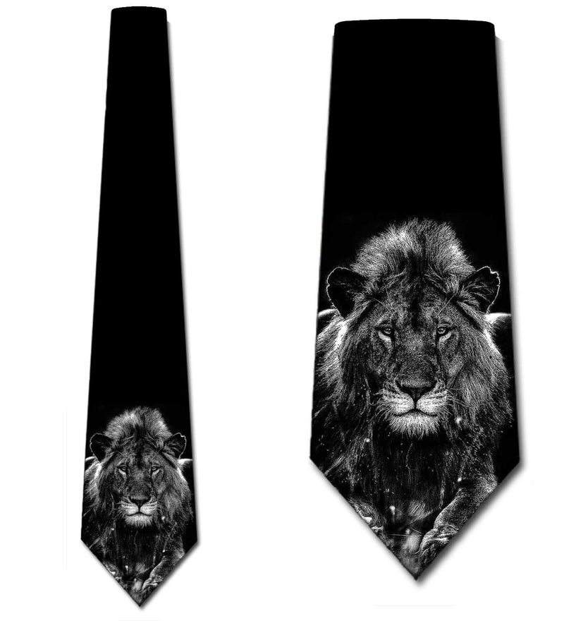 Three Rooker Animal Ties Mens Lion Necktie - Image 2